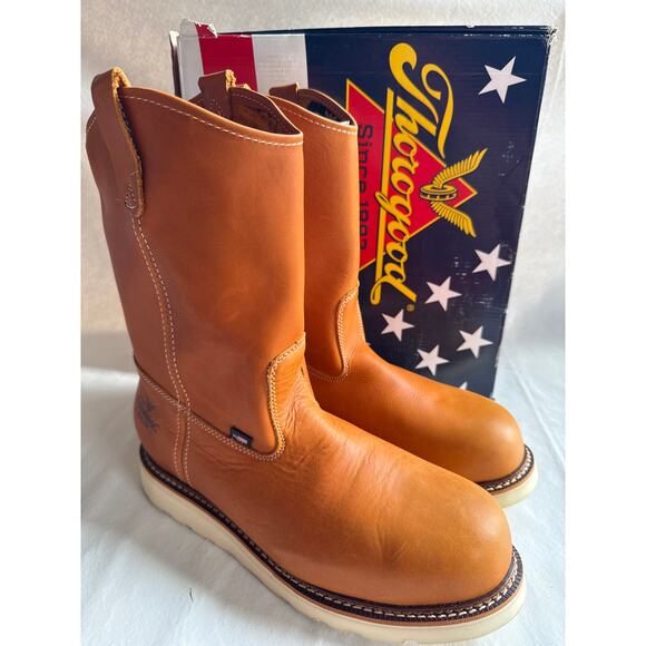 Thorogood Work Boots 11" Wellington Men's 11EE Steel Toe, EH Leather 804-4205 - Picture 1 of 10